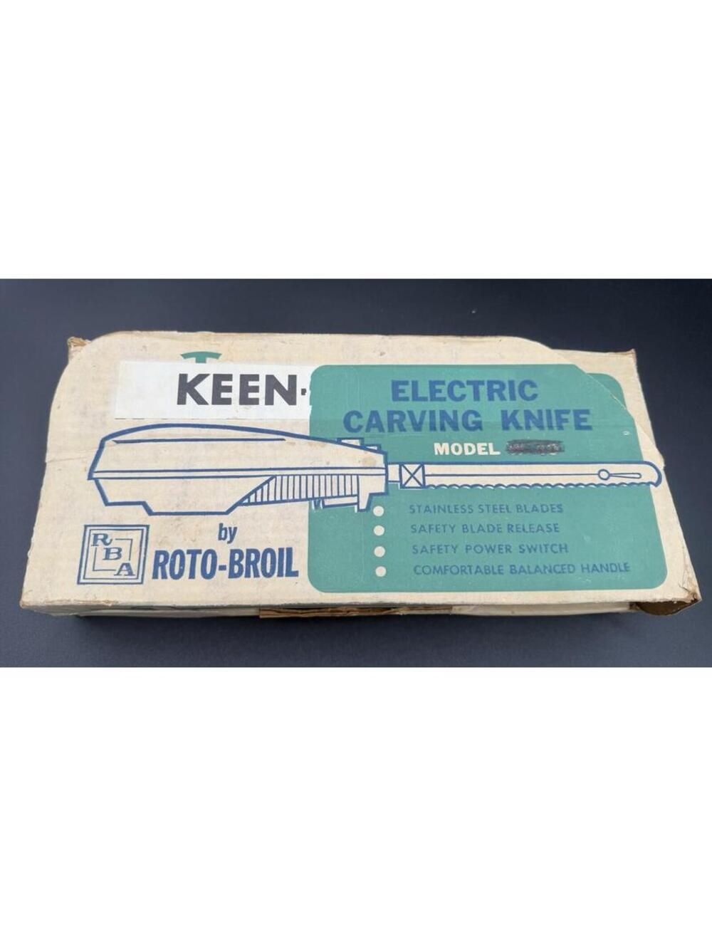 ⚡🍗 Vintage Keen-Kutter Electric Carving Knife w/ Box “ Box #M27”🍗⚡